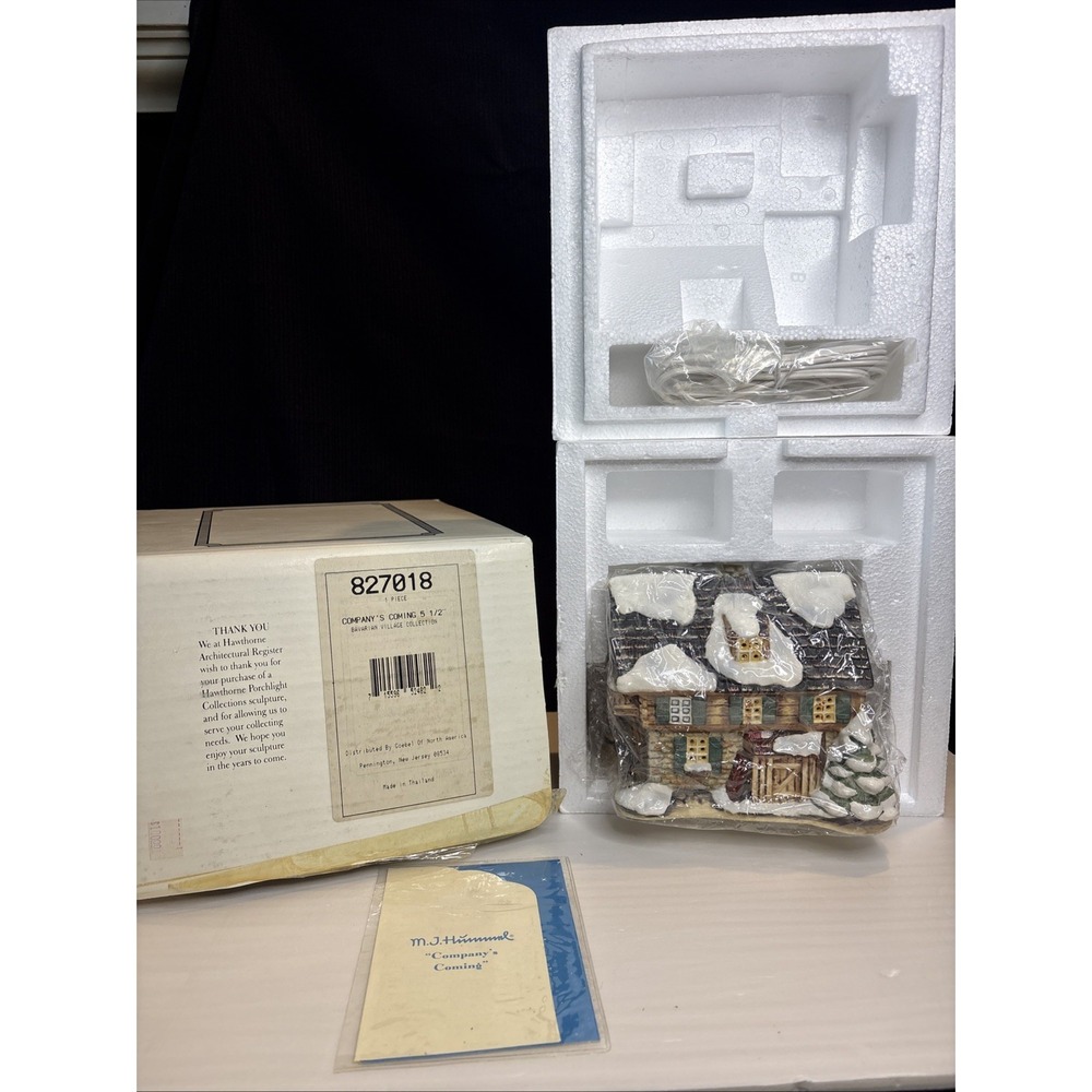 Hawthorne Village Company's Coming 827018 Hummel Goebel Christmas Village COA